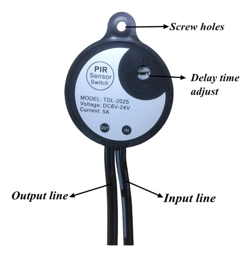 Control De Sensor De Movimiento Infrarrojo Corporal Pir Dc5v