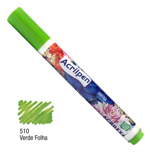 Caneta Para Tecido Acrilpen - Verde Folha Acrilex
