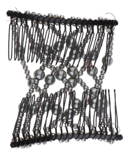 A Perlas Elásticas Mágicas Peinetas De Pelo Dobles Clips Bun