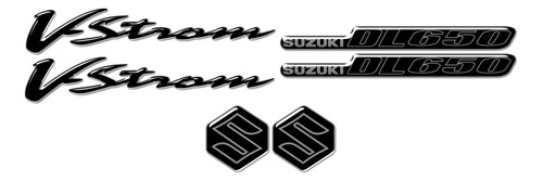 Kit Etiquetas Suzuki V-strom Dl 650 Negro Resina Designpro