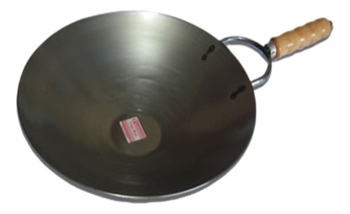 Wok Chapa Reforzada Mango Madera 36 Cm Casa Rojo