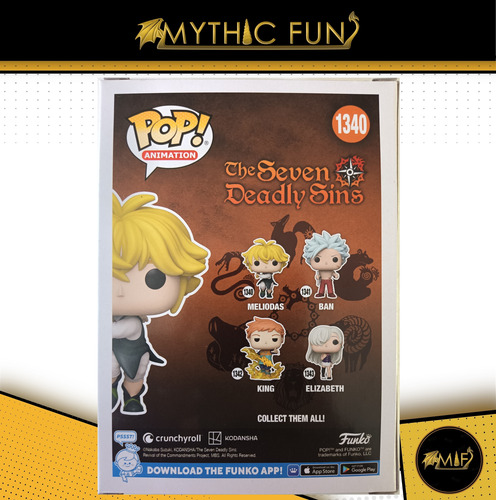 Funko Pop The Seven Deadly Sins - Meliodas 1340 (Usado)