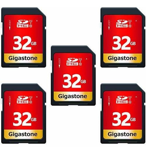 Gigastone 32gb 5 Pack Sd Uhs U1 Clase 10 Sdhc Memoria