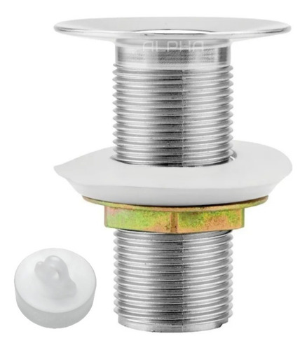 Válvulas De Lavatório Sem Ladrão Porca Metal Cor Prateado Alpha Hidrometais