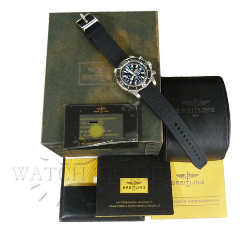 Relógio Breitling Superocean Cronógrafo 44mm Ref A13341 Preto Preto Preto (Usado)