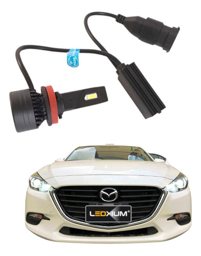 Leds H11 Bajas (lupas) Mazda 3 2014-2018 De 20000 Lumenes