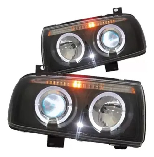 Faros Jetta A3 93-99 C/lupa Y Leds Precio X Par