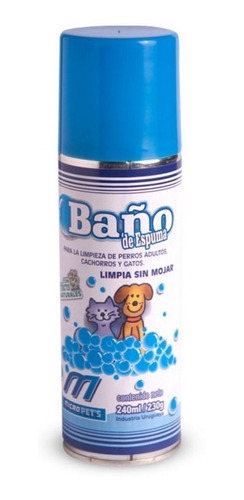 Shampoo  Espuma Seca/ Limpieza Cachorros, Adulto Y Gatos