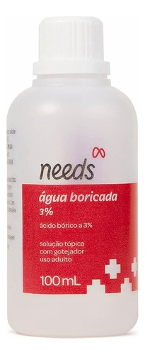 Água Boricada 3% Needs Com 100ml