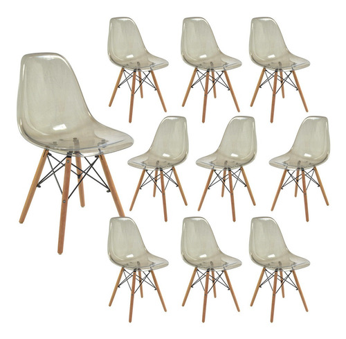 Silla Eames Silla Minimalista Moderna Comedor Oficina 10 Pza