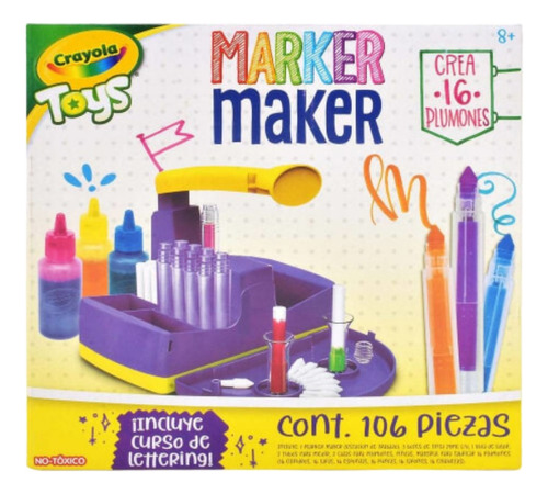 Kit Marker Maker Crayola Toys Fabrica Crea Plumones 106 Pz