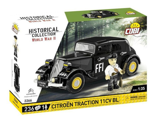 Veículo Francês Citroen Traction 11cv Bl - 236 Peças - Cobi