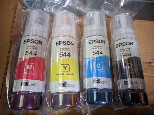 Imagen 2 de 3 de Tinta Epson T544 (pack De 4 Botellas) Original