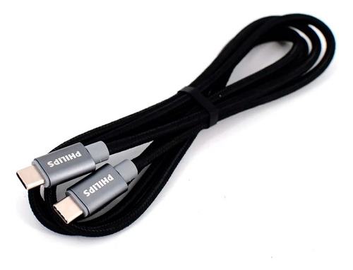 Cable Usb-c A Usb-c 1.2 Mts Negro Philips Dlc5533c