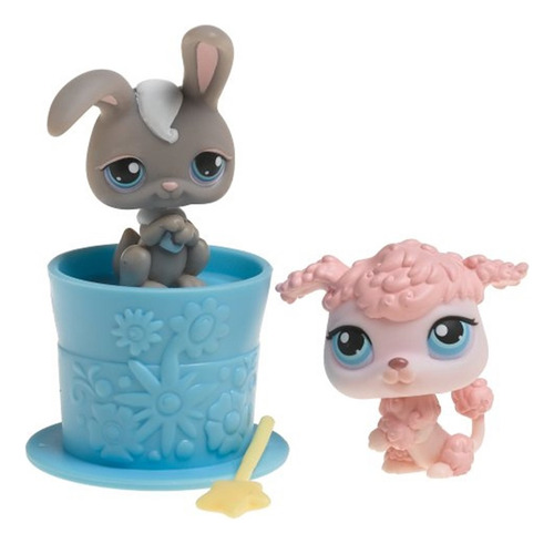 Pares De Mascotas Littlest Pet Shop Caniche Y Conejito