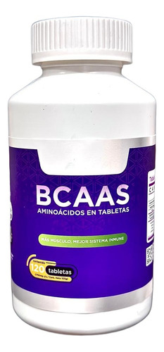 Aminoacidos Bcaa 120 Tabletas 1750 Mg C/u Lab Layroch 105 G Sabor Sin Sabor