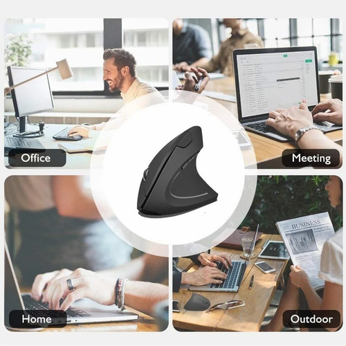 Imagen 9 de 9 de Mouse Óptico Vertical Ergonómico Inalámbrico 2.4g Usb