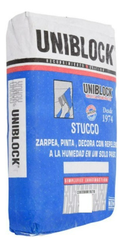 Estuco Uniblock Em Blanco Premium Con Microfibras 1 Pieza 