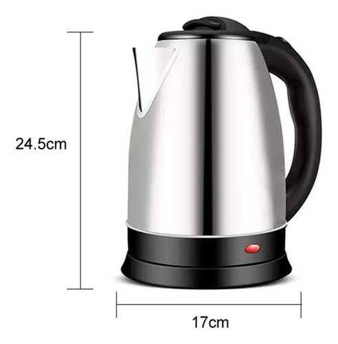 Jarra Hervidora Tetera Cafetera Eléctrica 2l Acero Inox. Plateado