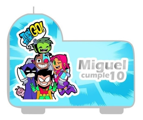 Vela De Cumpleaños Personalizada Jóvenes Titanes