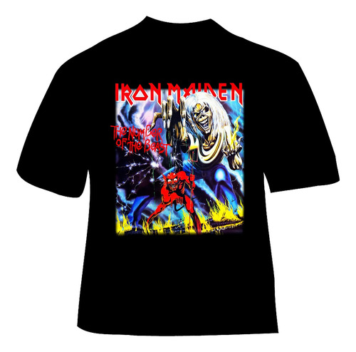 Polera Iron Maiden - Ver 091 - The Number Of The Beast