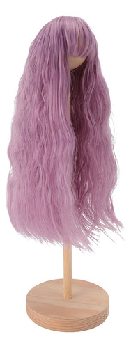 Peluca De Pelo Largo Y Rizado Violet Doll, 1/4 Para 7 A 8 Pu