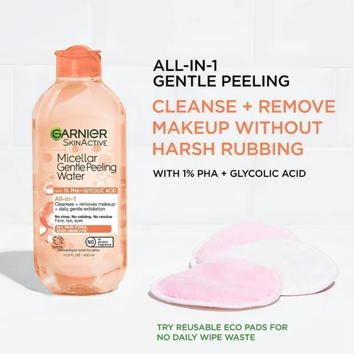 Garnier Agua Micelar Efecto Peeling Con Acido Glicolico