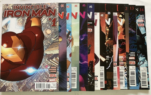 Comic Marvel: Invencible Iron Man #1 A 14 (civil War Ii), Volumen Completo. Direct Edition