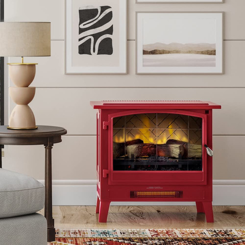 Calentador Eléctrico Chimenea Infrarrojo Rojo Profundo Con C