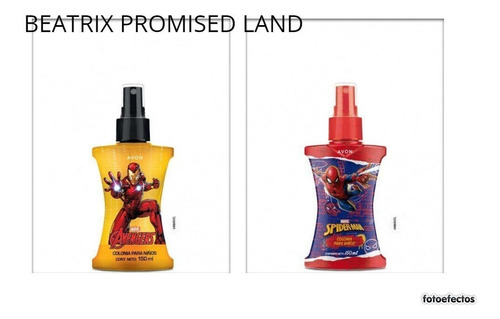 Set X 2 Avon  Colonias Avengers +  Spider - Man  Para Niños