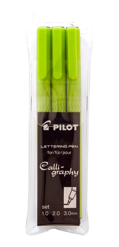 3x Caneta Pilot Lettering Caligrafia Chanfrada Flat 1 2 3mm