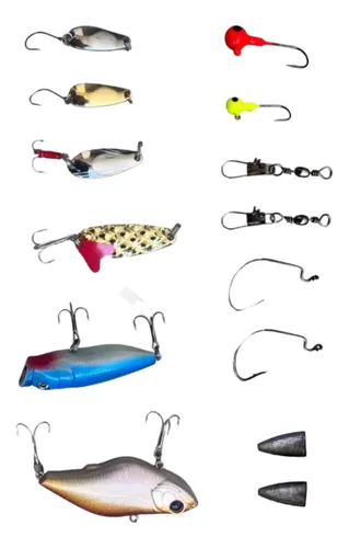 Kit De 28 Piezas De Señuelo Cebo Anzuelos Para Pesca Canpim