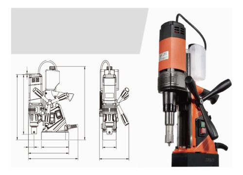 Taladro Base Magnética 1100w Para Cortador Anular 10 A 35 Mm