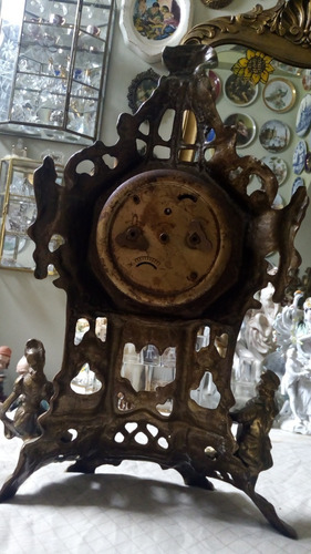 Vendo Reloj Antiguo De Bronce Funciona Perfecto De Cuerda
