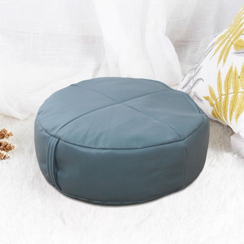 Puf De Mesa Estilo Japonés Taburete Almohada Asiento Azul