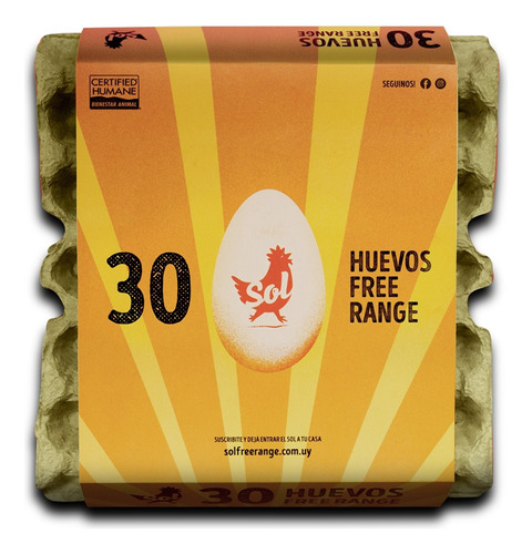 Huevos Maple Sol Free Range - Tresdeseosuy