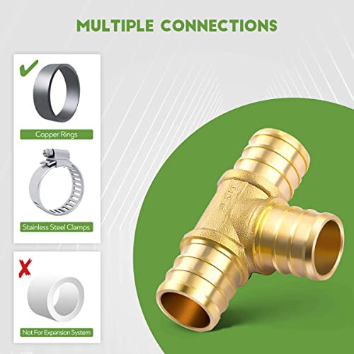 T Pex Tee 1/2puLG (4 Piezas) + 90 Codos 1/2 PuLG (6 Piezas)