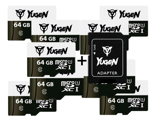 Kit 10 Memoria Micro Sd 64gb Yugen Granel Mayoreo Baratas