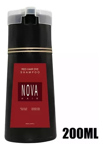 Champú Hair Dye, Champú Hair Instant Dye/1 Unidad, Rojo