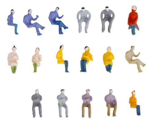 100 Pessoas Sentadas Pintadas De Passageiros Modelo De