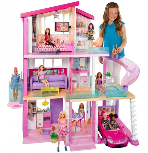 Barbie Mega Casa Muñecas Sueños 70 Pz Mansion Dreamhouse