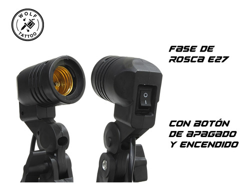 Lámpara De Piso Ajustable Con Apagador Con Control De Luz Pantalla Negro
