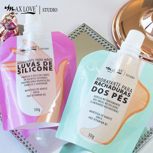 Kit Hidratação Mãos Luvas Silicone E Rachadura Pés Max Love