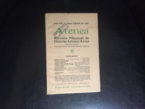 Revista Atenea Número 221 Noviembre 1943