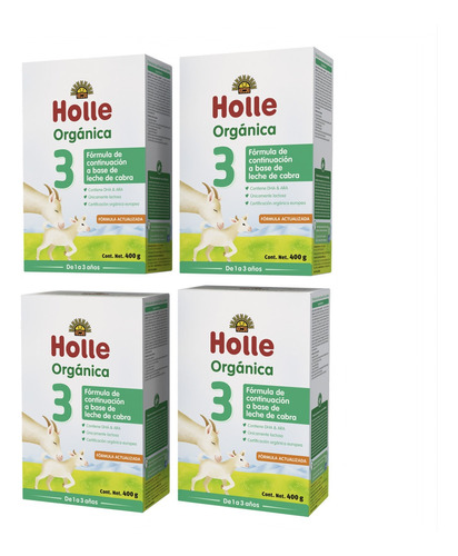 Holle Cabra 3 Orgánica Continuación De 1 A 3 Años (4 Pack)