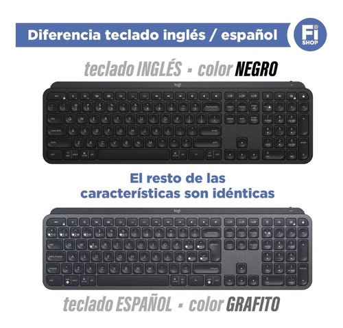 Imagen 3 de 10 de Teclado Bluetooth Logitech Master Series Mx Keys Inglés