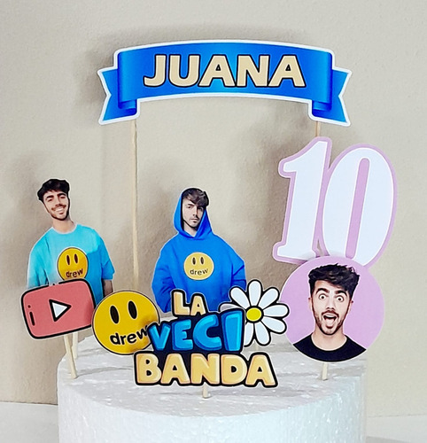 Adorno De Torta Fede Vigevani Cake Topper Rosa Claro