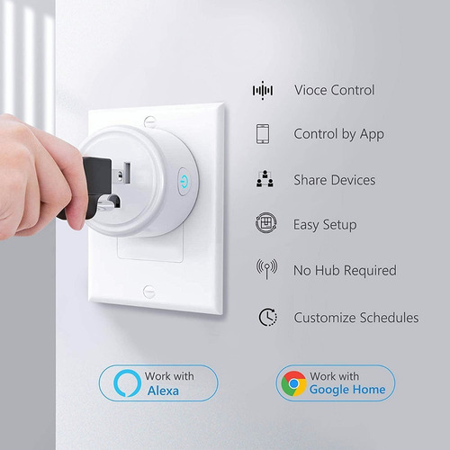 Contacto Eléctrico Inteligente Interruptor Enchufe Wifi 4pz