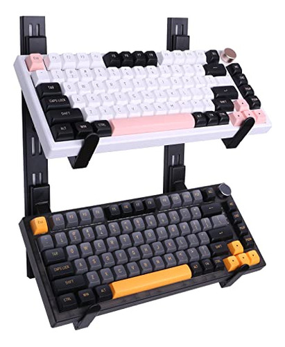 Soporte Teclado Pared 2 Niveles Ajustable - Ahorro Espacio