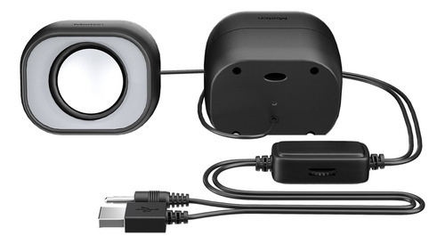 Parlantes Meetion Sp2010 Pc Tv 3.5mm Usb Color Negro
